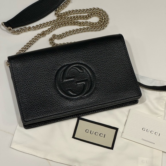 💯% AUTHENTIC GUCCI Soho wallet on Chain bag - Picture 6 of 13